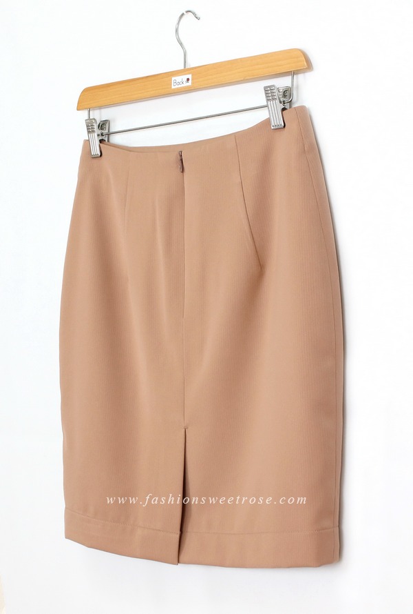 SK-401 กระโปรงแฟชั่น&ทำงาน ทรงดินสอ ผ้าโพลีเอสเตอร์สี Portrait Tone (Earth Tones)