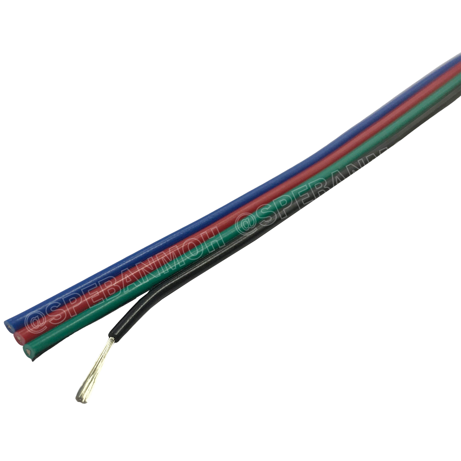 [ 2เมตร ] FLAT-4Cx22AWG สายแพ 4C แบน 4 เส้น Flat Cable 22AWG 0.2sq.mm. สายไฟ4เส้น ต่อไฟเส้น ไฟLED Multi Conductor Cable สายRGB CABLE สายแพร LED สายอาจีบี สายไฟติดกัน สายไฟ LED CABLE สายไฟ4เส้น สายแบน สายไฟแบน 4P สายไฟ4พิน 4พิน