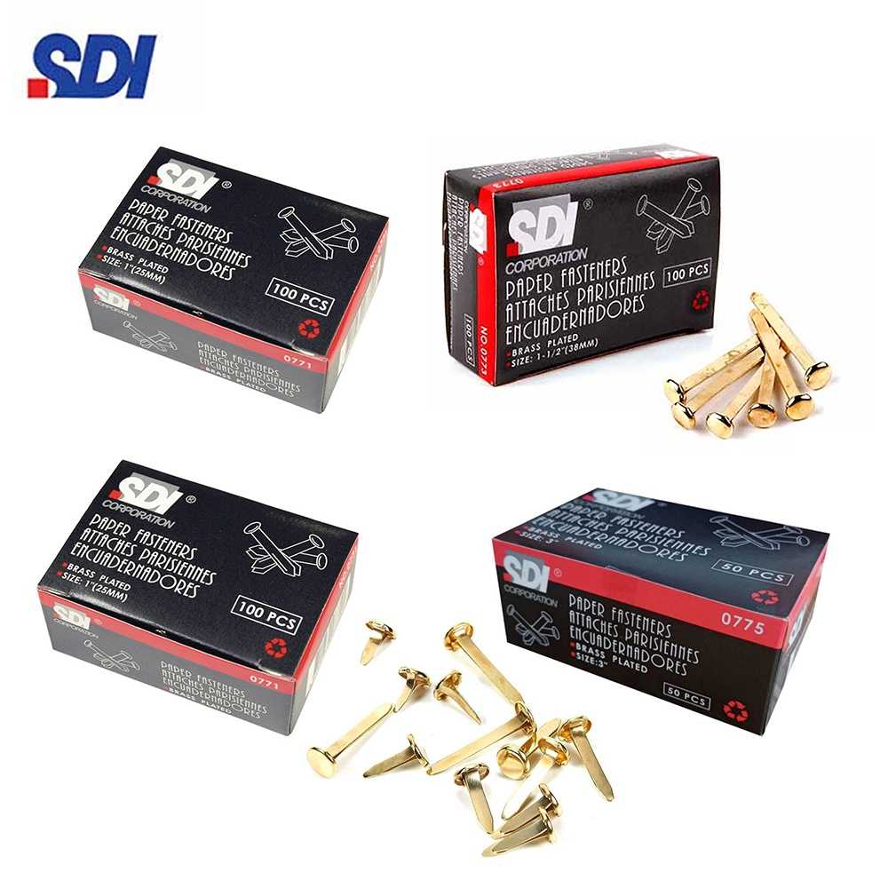 เป็ก 2 ขา เป็กทองเหลือง หมุดทองเหลือง ขนาด 1 , 2 , 3 นิ้ว SDI