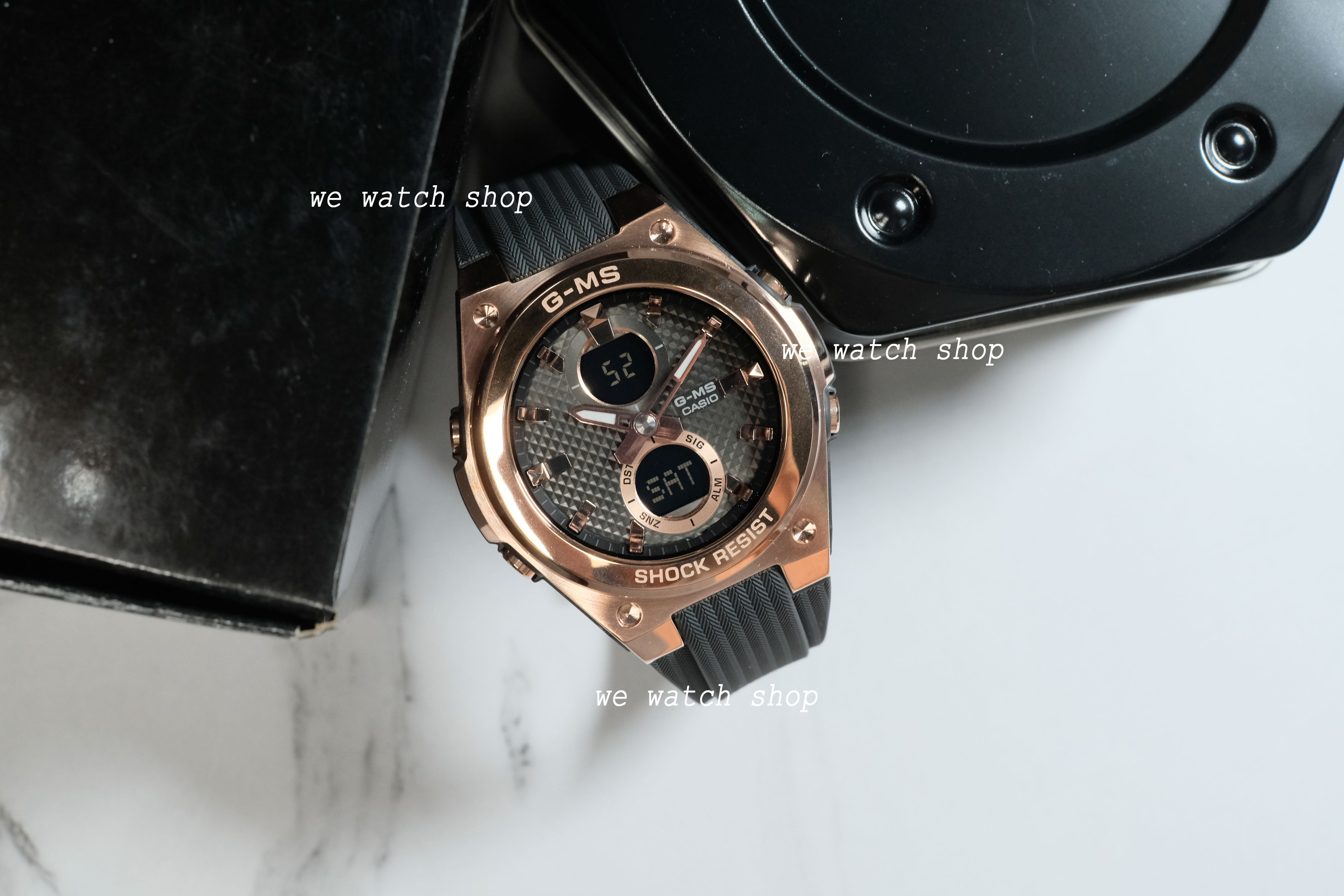 CASIO BABY-G รุ่น MSG-C100G-1ADR สีโรสโกลด์ สายดำ สินค้าใหม่ ของแท้ รับประกันศูนย์ CMG