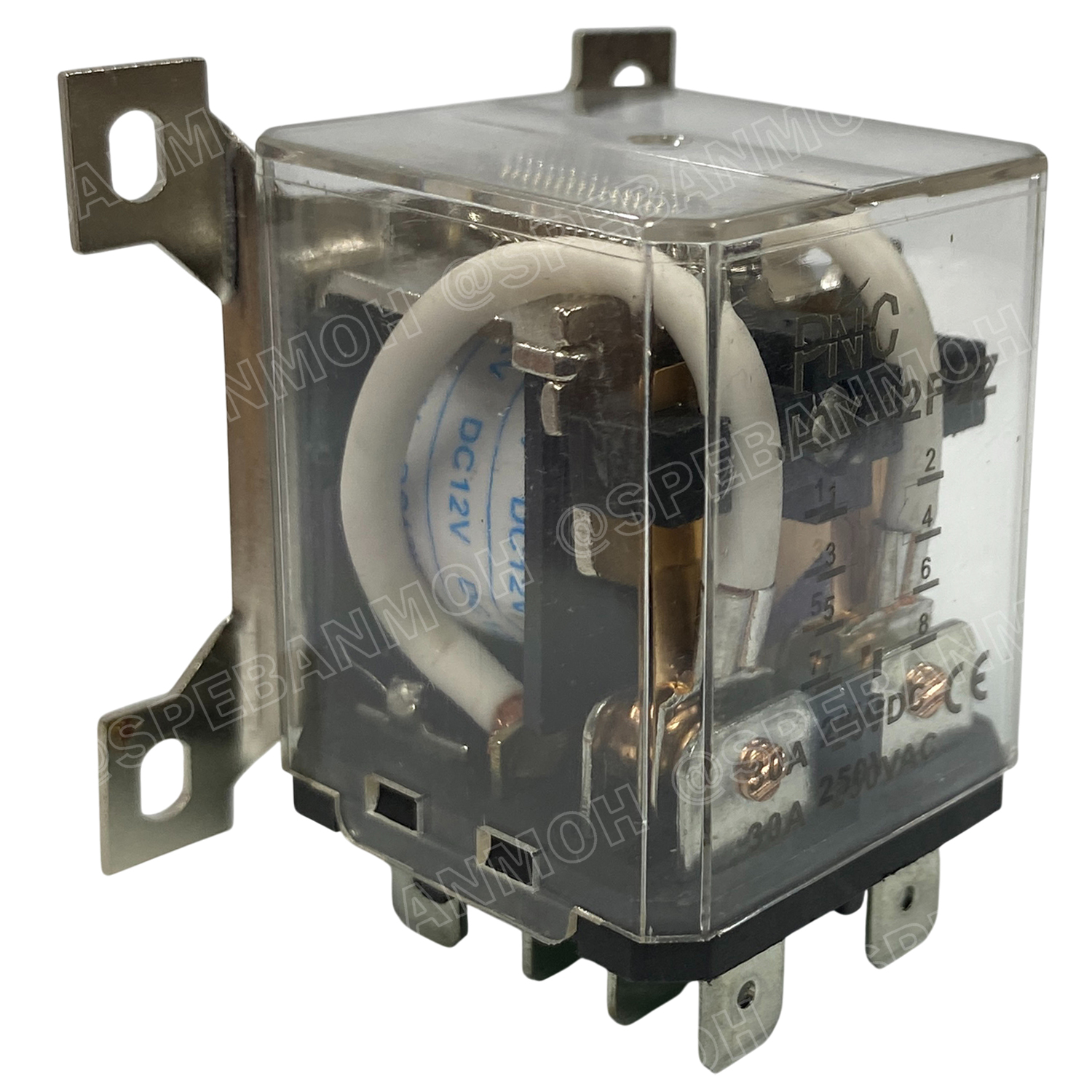 [ 1 ชิ้น ] JQXX-12F-012V รีเลย์ JQXX-12F Coil 12VDC 30A 250VAC 30A 28VDC Power Relay 8P 8ขา รีเลย์กําลังสูง 30แอมป์ 2NO 2NC Electromagnetic Relay อุปกรณ์ไฟฟ้า สวิทช์ไฟฟ้า High Power Relay JQX พร้อมขายึด