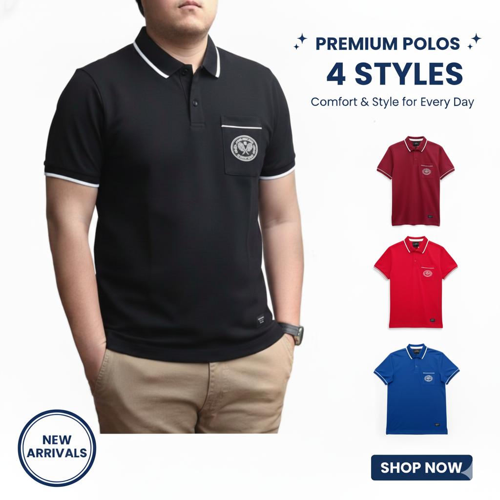 เสื้อโปโลไซส์ใหญ่ Polo เสื้อผู้ชายอ้วน แฟชั่น #NR68119 ไซส์ใหญ่ 2XL , 3XL , 4XL