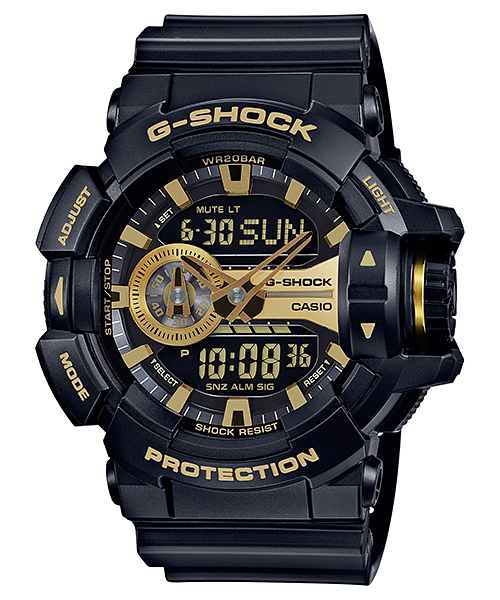 CASIO G-SHOCK รุ่น GA-400GB-1A9DR สีดำ ทอง สินค้าของเเท้ รับประกันศูนย์ CMG 1 ปี