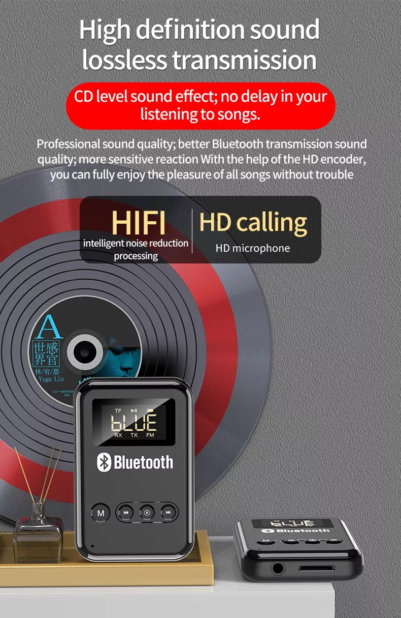 เครื่องเล่น MP3 บูลทูธ MP3 Player Bluetooth LCD Music เมม16GB+ตัวอ่านการ์ด+สาย AUX+สายชาร์จ อุปกรณ์เสริมครบเซ็ต!!