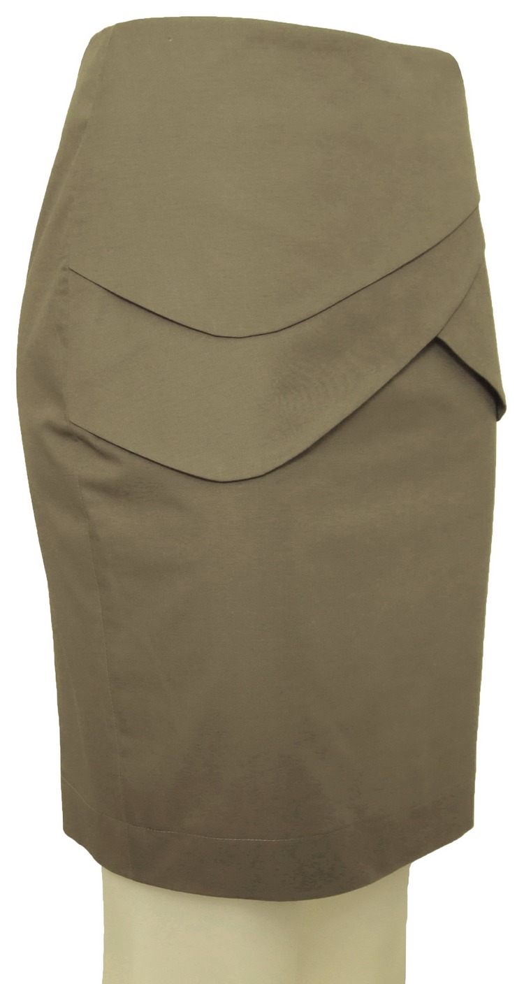 SK-088 กระโปรงแฟชั่น&ทำงาน ทรงสอบ ผ้าคอตต้อนญี่ปุ่นผสมสเปนเดกสีเทา