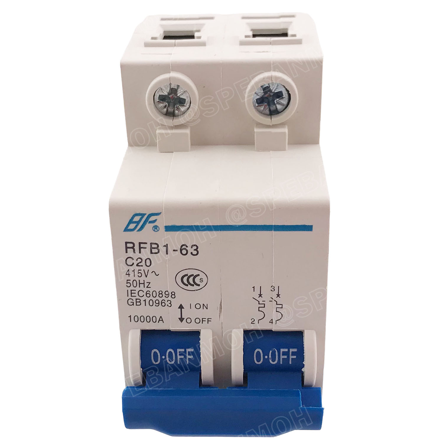 [ 1ชิ้น ] FB1-63-2P 20A BF เบรกเกอร์ ดีซี 2P 20แอมป์ 2Pole DC Breaker 600 VDC DC Circuit Breaker 2P สำหรับงาน solar cell เบรกเกอร์ไฟฟ้าโซลาร์เซลล์ DC ป้องกันกระแสเกิน ใช้ได้กับไฟฟ้ากระแสตรง DC เบรกเกอร์ 2โพล Solar Breaker เซอร์กิตเบรกเกอร์ MCB Breaker