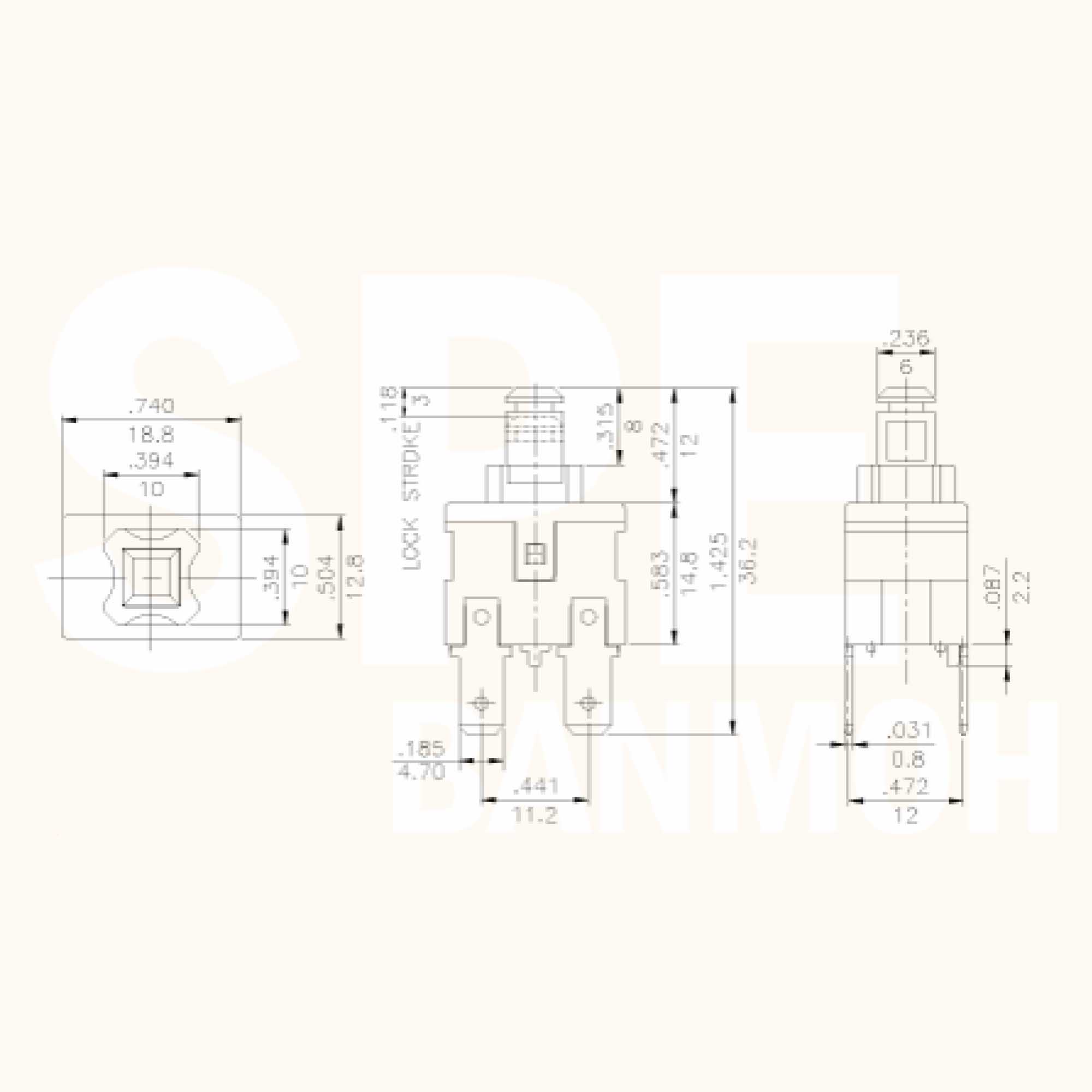 [ 2ชิ้น ] PS-5-110-L0C เหลือง 2ขา TAIWAN สวิทช์ กดติด-กดดับ สวิทช์เครื่องดูดฝุ่น สวิทช์ เครื่องดูดฝุ่น Vacuum Cleaner Switch (Maintain Push Button Switch), 1Pole ไต้หวัน สวิทกดติด-กดดับ Maintain Push Button switch กดติดกดดับ สวิทซ์ สวิท กดล็อค สวิทกดล็อค