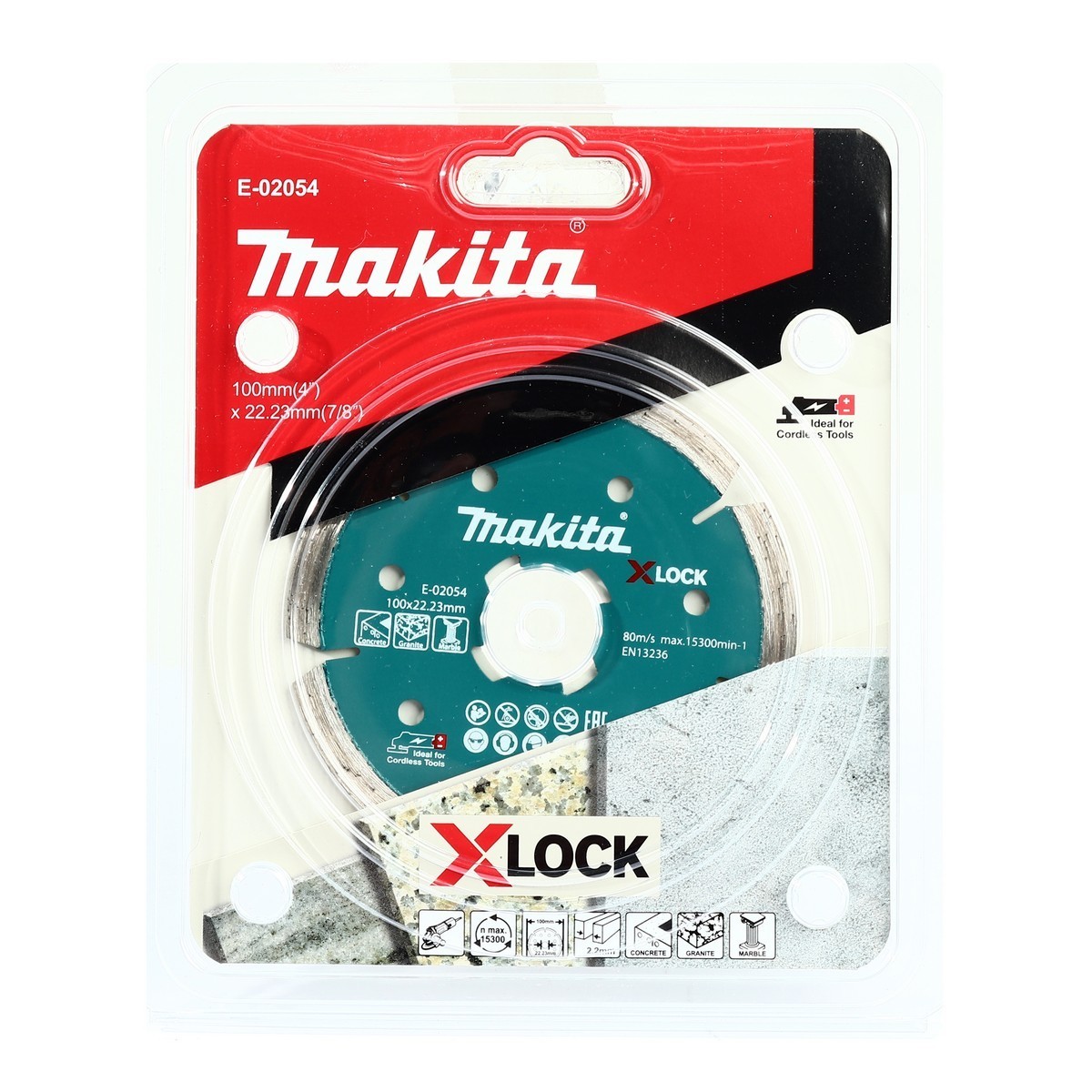 MAKITA E-02054 ใบเพชร ตัดปูน 4นิ้ว X-LOCK สำหรับเครื่องเจียร 4นิ้ว X-LOCK เท่านั้น