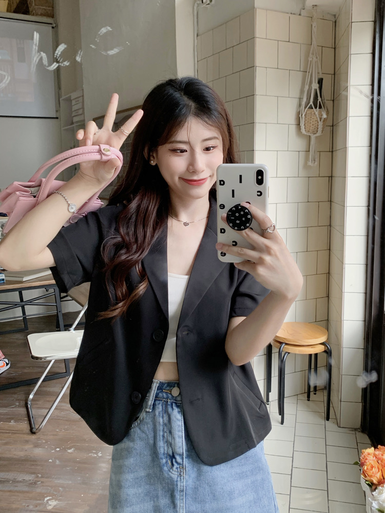 Summer mini blazer - เสื้อคลุมเบลเซอร์มินิ แขนสั้น