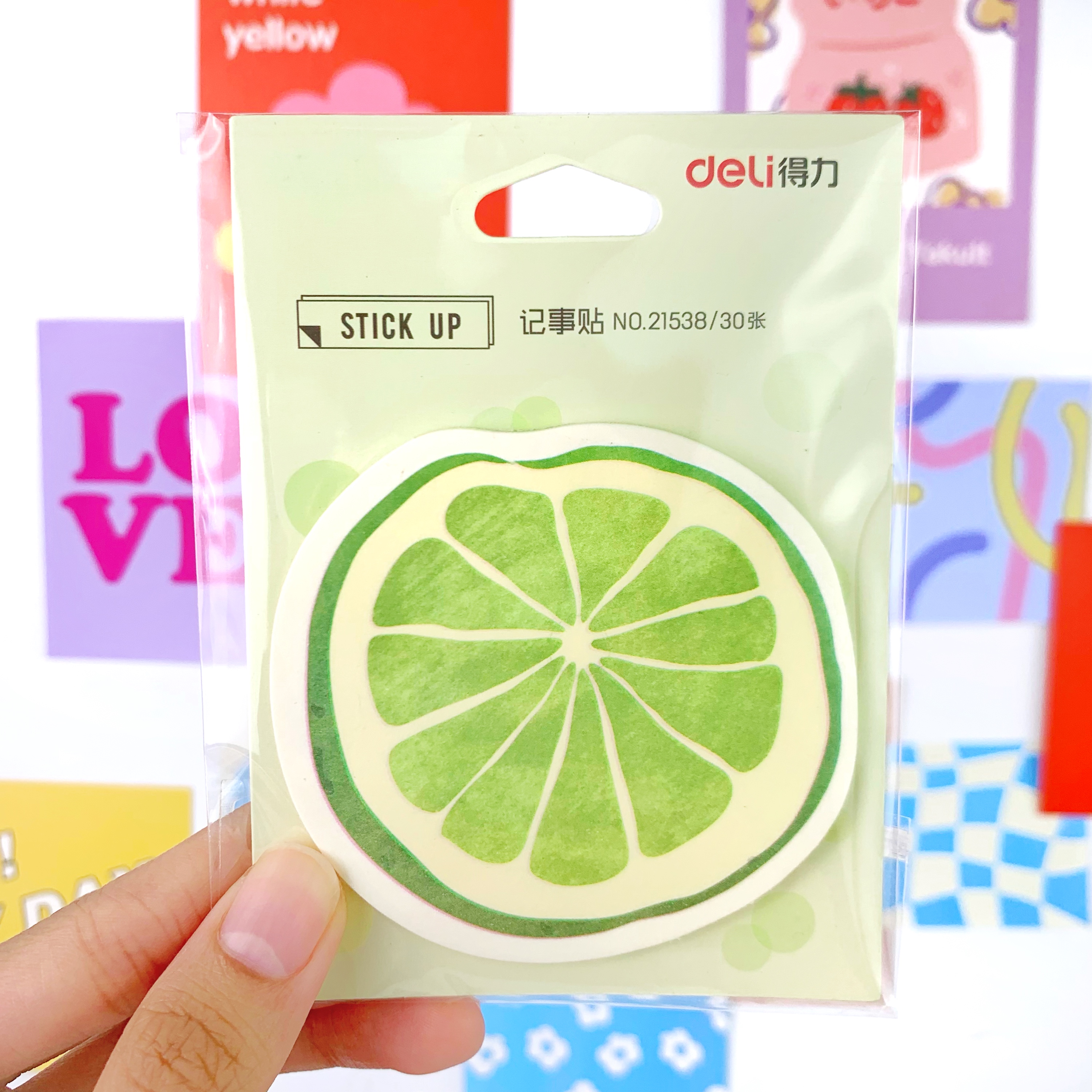 กระดาษโน๊ตกาวแฟนซี ลายผลไม้ Stick up Deli