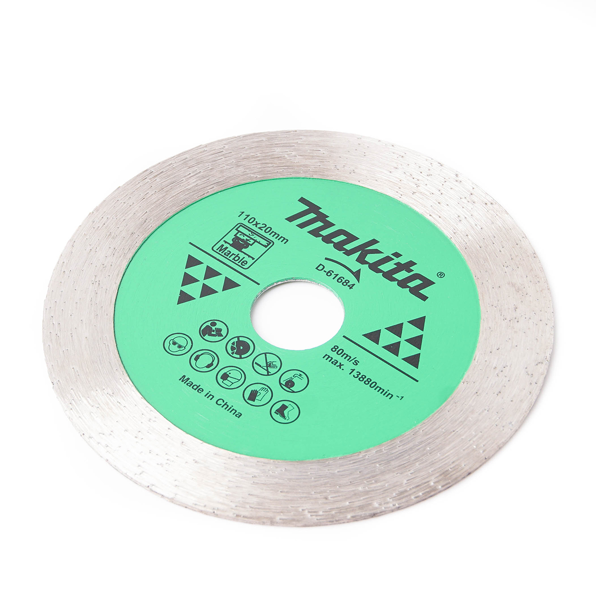 MAKITA D-61684 ใบเพชร 4นิ้ว น้ำ บาง (110x20x16mm.) ตัดหินอ่อน, ตัดคอนกรีต
