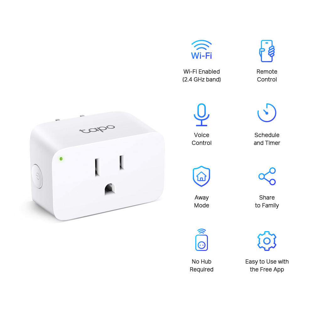 TP LINK Tapo P105 Mini Smart Wi-Fi Plug (สั่งการด้วยเสียงได้) รับประกันศูนย์ไทย 1 ปี