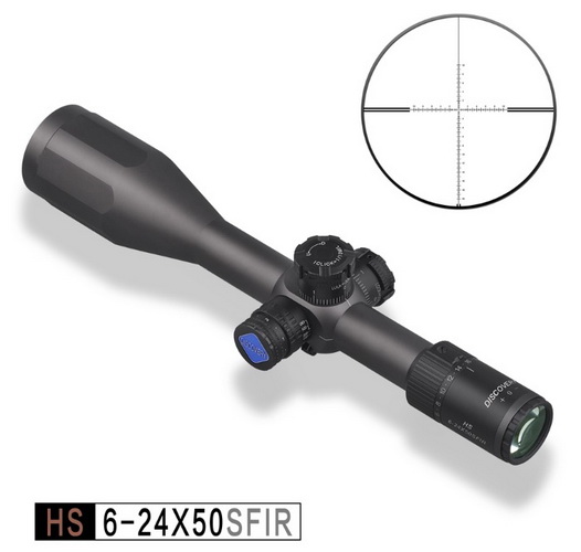 Discovery Tactical FFP HS 6-24X50SF Riflescopes First Focal Plane Illuminated เส้นเล็งขยายตามซูมกล้องคุณภาพสูง ระยะ 8 - 240 เมตร