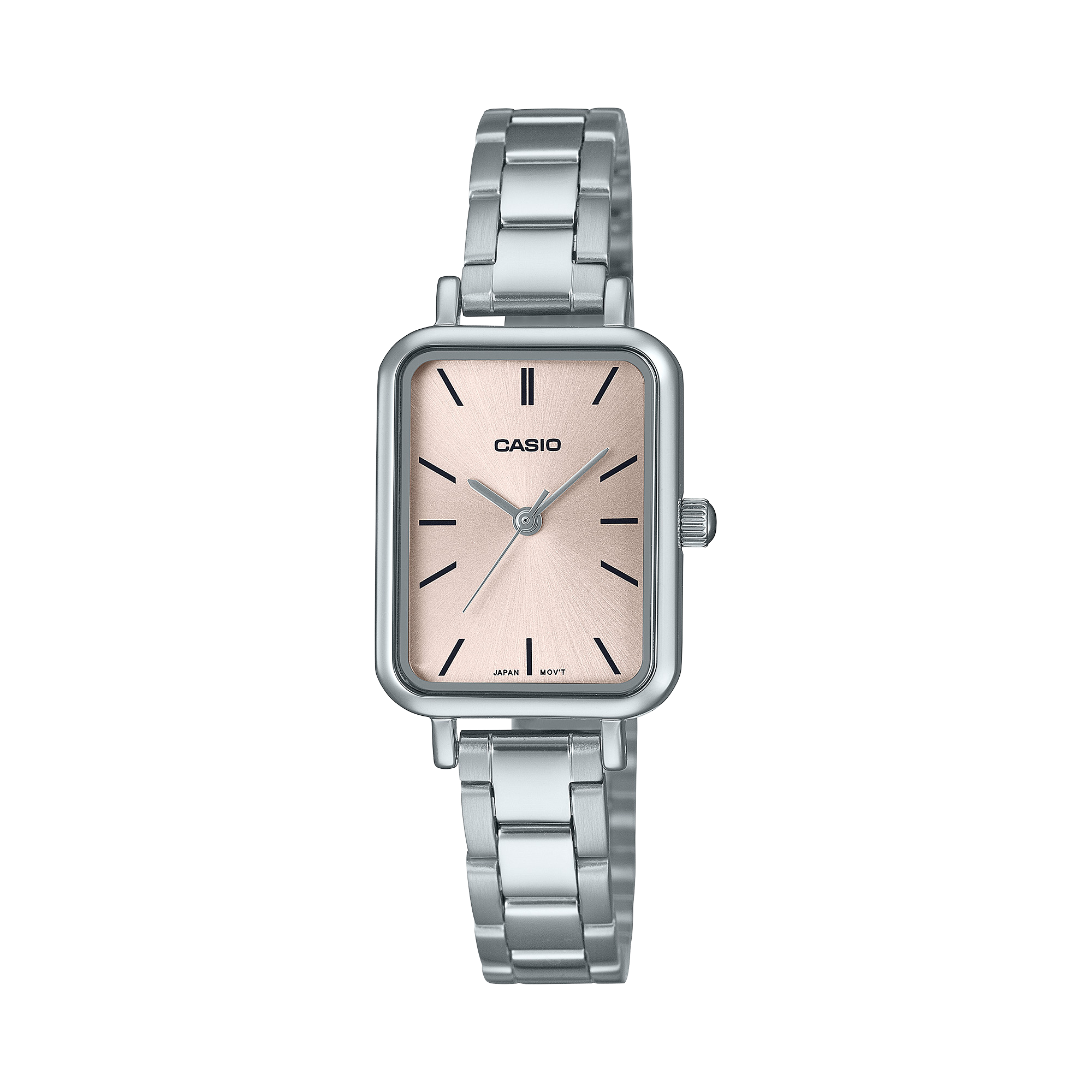 CASIO Standard รุ่น LTP-V009D-4EUDF สีเงิน หน้าจอชมพูอ่อน สินค้าของเเท้ รับประกันศูนย์ CMG