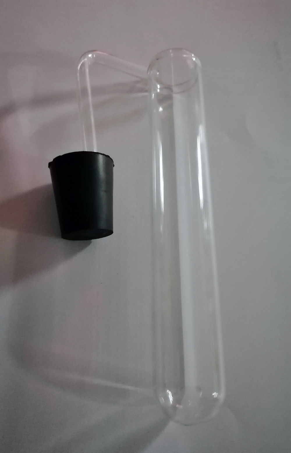 ชุดหลอดแก้วจุกยางพร้อมหลอดนำก๊าช