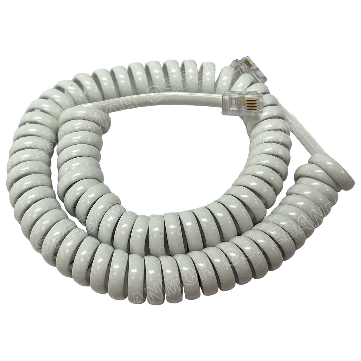 [ 1เส้น ] RJ11-4P4C สายโทรศัพท์ แบบขดสปรืง 4P ยืดได้ยาว 3เมตร RJ11 4P4C สำเร็จรูปพร้อมใช้งาน Spring Telephone Extension Cable RJ11 4P 4C ใช้ในการเชื่อมต่อ โทรศัพท์ เครื่อง แฟกซ์ โทรสาร โมเด็ม Adsl สายโทรศัพท์บ้าน 2C 4C