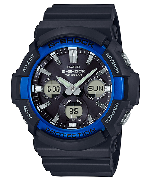 CASIO G-SHOCK รุ่น GAS-100B-1A2DR สีดำ น้ำเงิน สินค้าของเเท้ รับประกันศูนย์ CMG