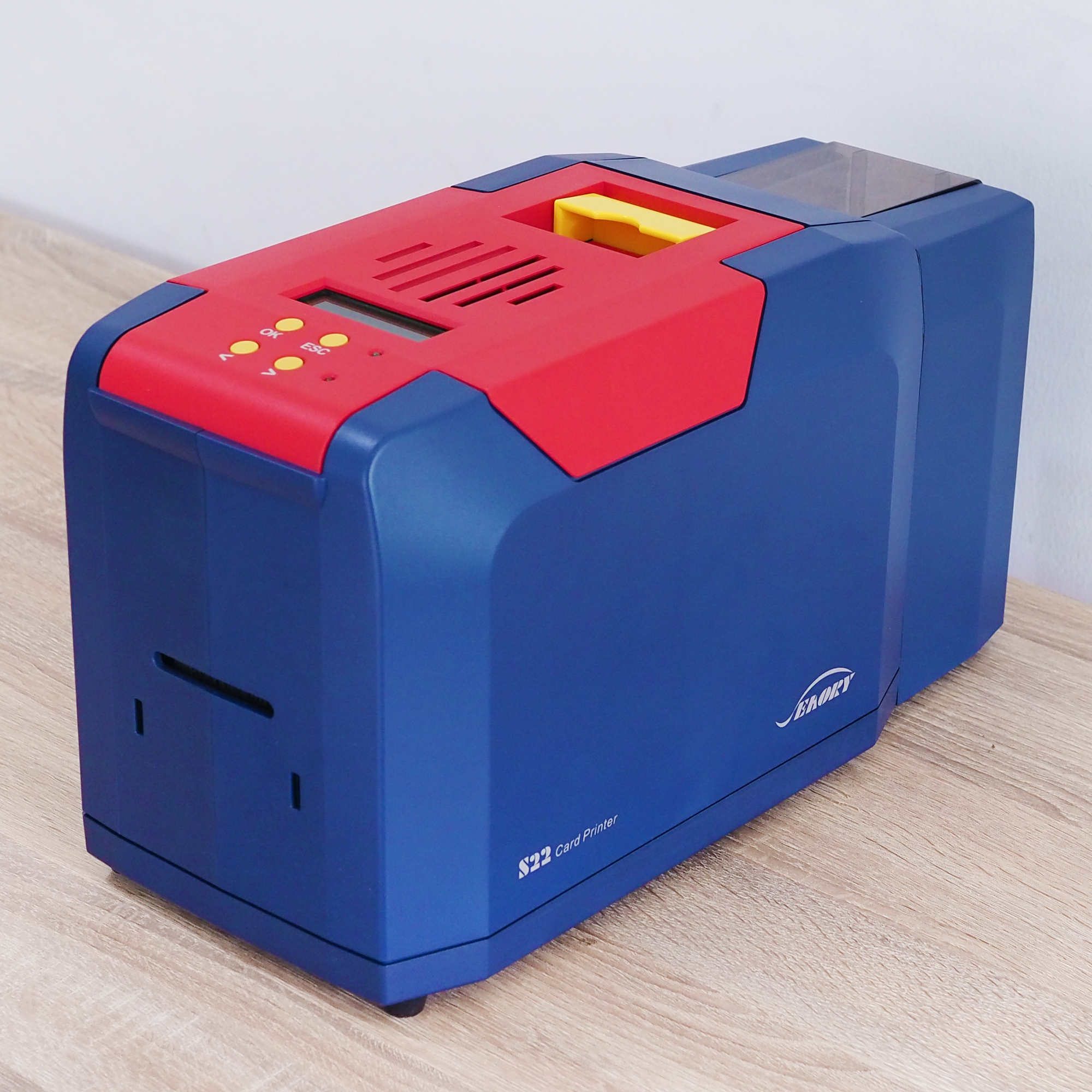 เครื่องพิมพ์บัตรพลาสติก พิมพ์บัตรพนักงาน บัตรข้าราชการ บัตรประจำตัว บัตรนักเรียน แบบสองหน้า Card printer Thermal dye-sublimation direct to card Seaory S22 Dual sided