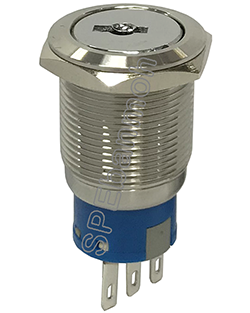 GQ19-KJ11 สวิทช์กุญแจ (Key Metal Switch) ON-OFF 5A 250VAC
