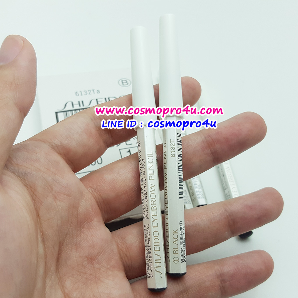 ดินสอเขียนคิ้ว ชิเซโด้ SHISEIDO Eyebrow Pencil เบอร์ 01 Black สีดำ 1.2 g ยาว 10.5 ซม. ของจากญี่ปุ่น