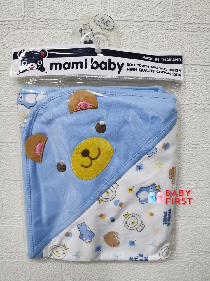 ผ้าห่อตัวและห่มตัว เนื้อคอตตอน100% 30*30นิ้ว