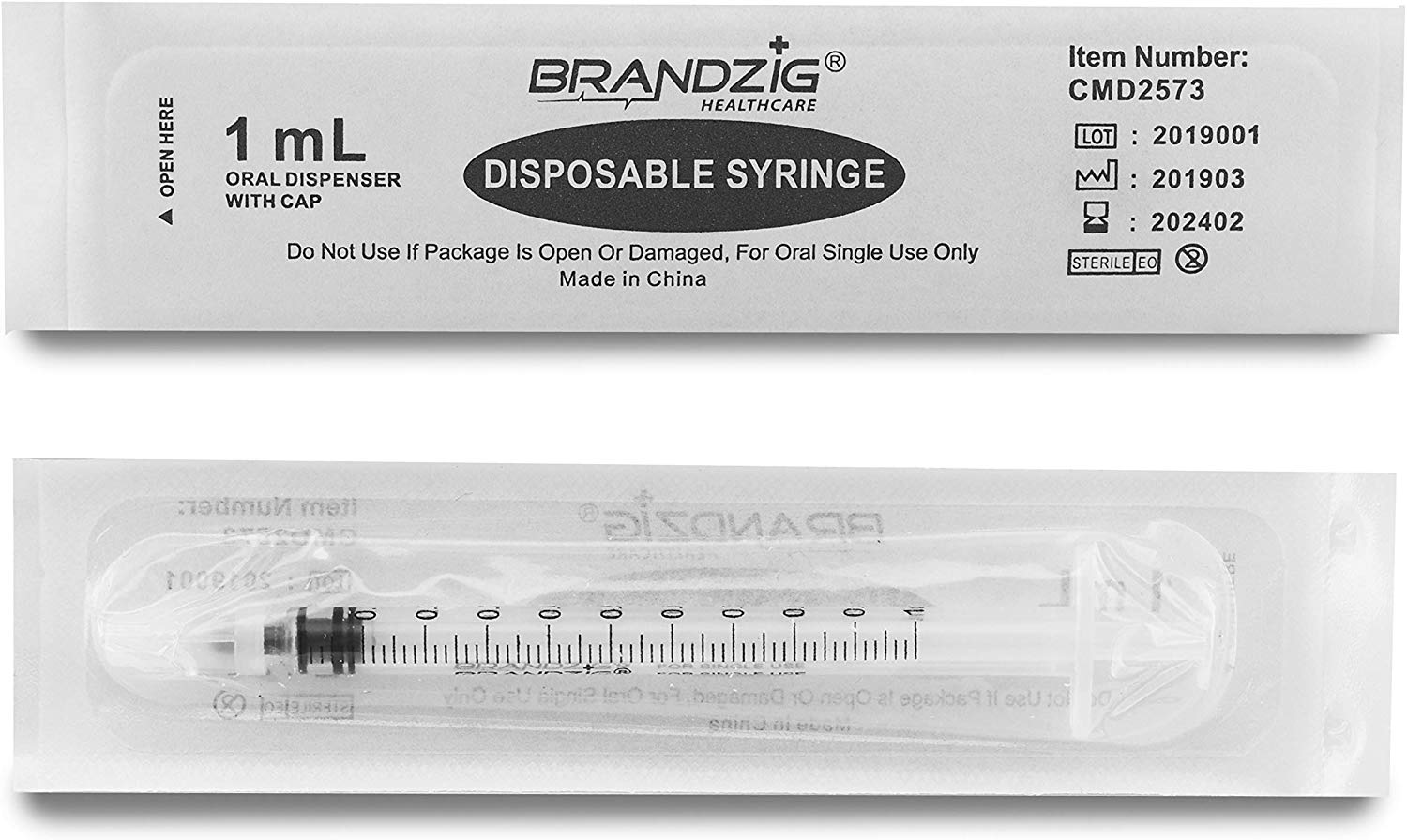 ไซริงค์ป้อนอาหาร 1ml Syringe with/without Cap Oral Dispenser, Luer Slip Tip, FDA Approved มี 2 แบบ