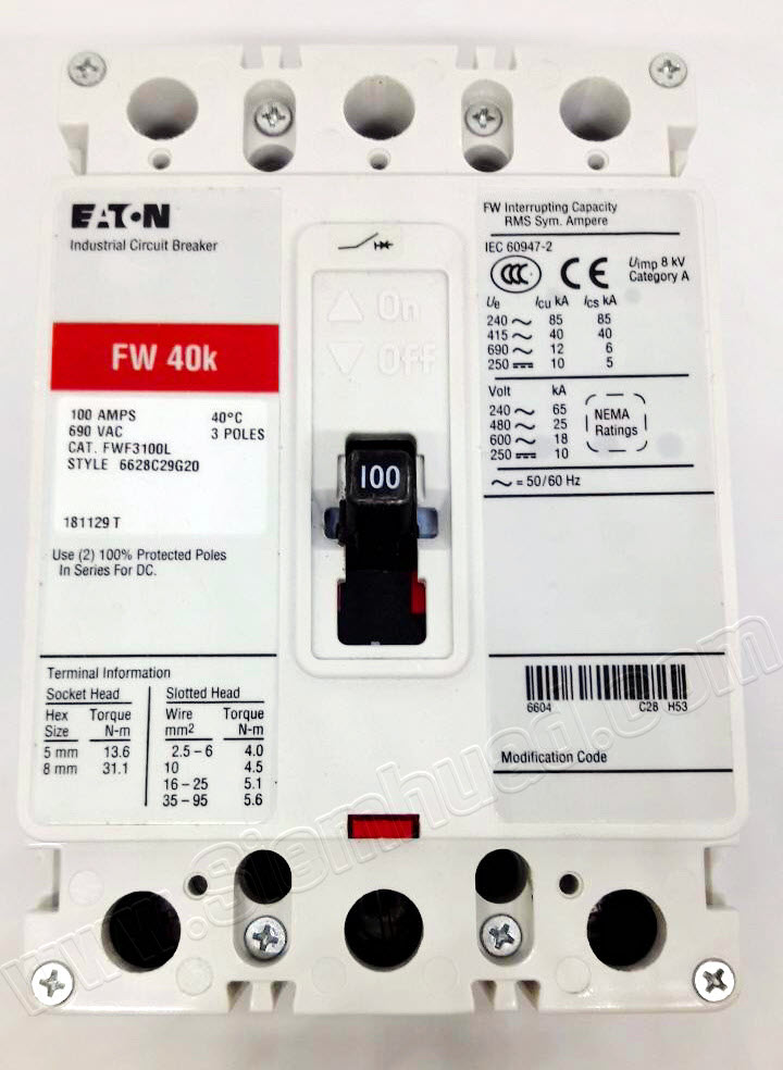 เบรกเกอร์ Molded Case Circuit Breaker (MCCB) (EATON) FWF series, HFWF series