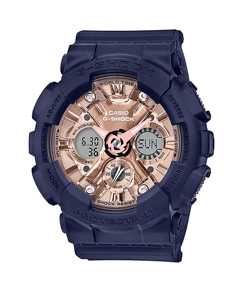 CASIO G-SHOCK Mini รุ่น GMA-S120MF-2A2DR สีกรมท่า โรสโกลด์ สินค้าใหม่ ของแท้ รับประกันศูนย์ CMG