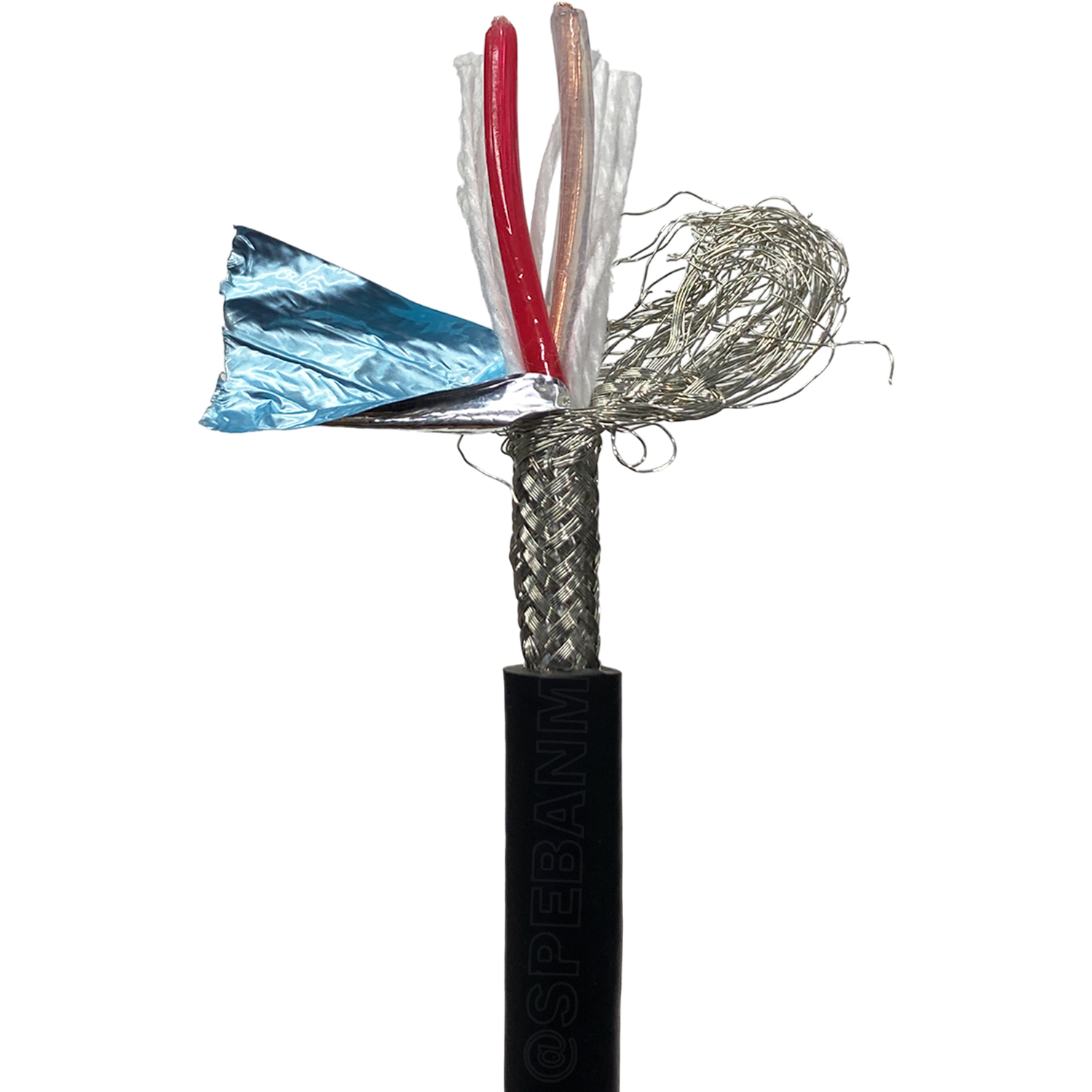 [ 50เมตร ] SUI-2580 สายไมค์ Hybrid stereo Cable สายสัญญาณไมโครโฟน ทองแดงแท้ 6มม ไฮบริด Stereo 6 mm Microphone Cable 6mm Ultra-low noise and high qulaity shielded ชีลรอบ กันสัญญาณรบกวน Copper Wire 100% Audio Cable Shield With Foil