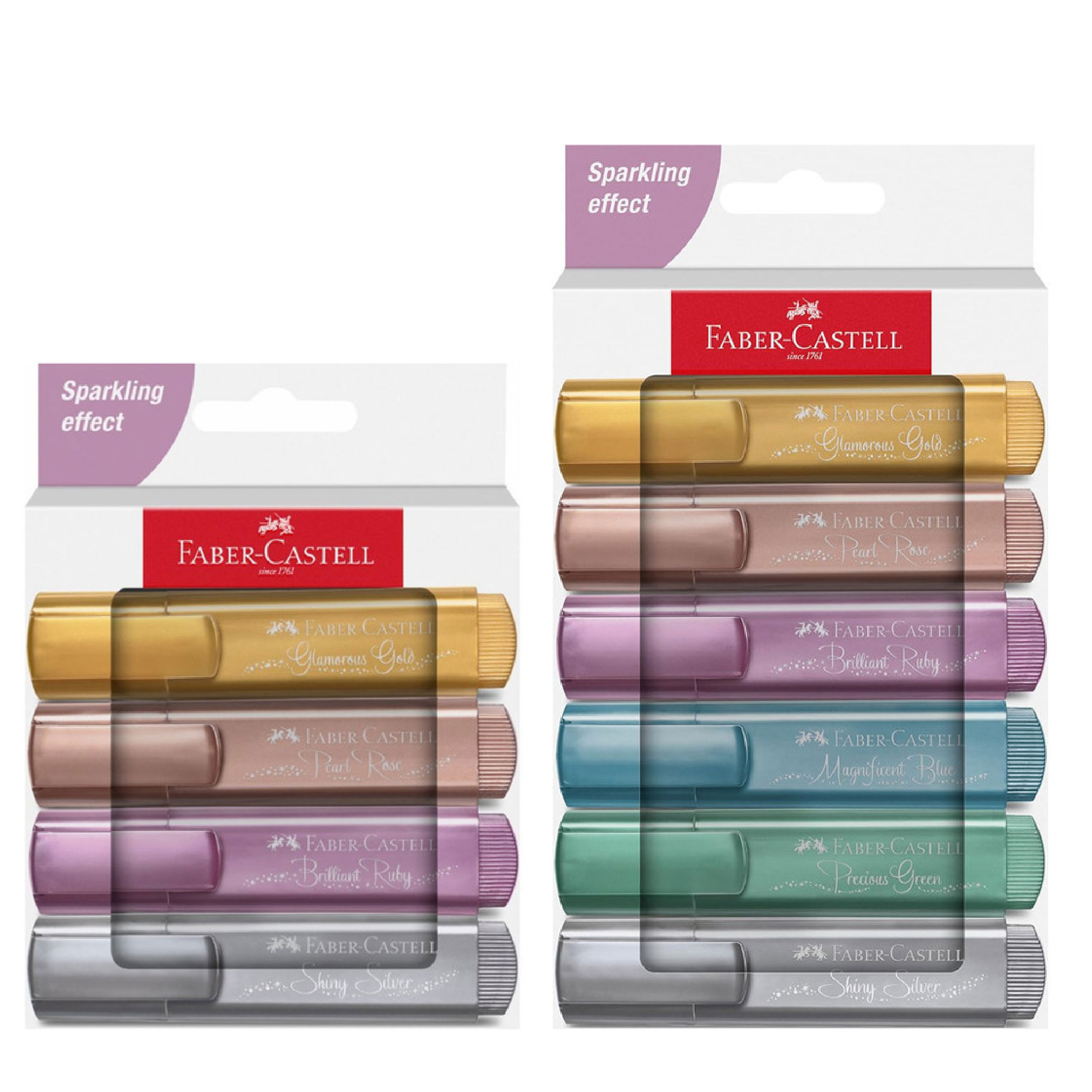 ชุดปากกา เน้นข้อความ ไฮไลท์ กลิตเตอร์ สีเมทัลลิค Highlighter glitter Faber-Castell