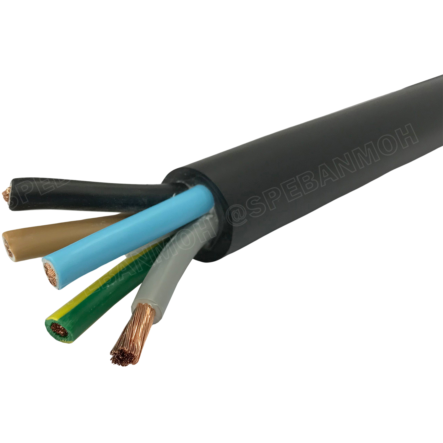 [ 1 เมตร ] VCT-G 4X10.0/10.0 สายคอนโทรลและสายอ่อน 5Gx10 mm2 Flexible annealed copper 4 คอร์ + กราวด์ x 10.0 sq.mm VCT 4C+GRD VCT 5คอร์ VCT 5C X 10.0 สายVCT สายไฟเมน สายไฟบ้าน สายปลั๊ก VCT AC Power Cable สายพาวเวอร์ สายดำ VCT Cable สายไฟ วีซีที กราวด์