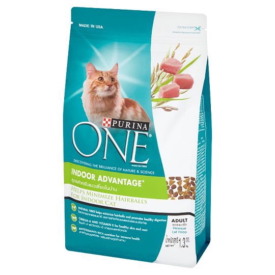 อาหารแมว เพียวริน่า วัน สูตรสำหรับน้องแมวเลี้ยงในบ้านทุกสายพันธุ์ PURINA ONE INDOOR ADVANTAGE (ราคารวมส่ง)