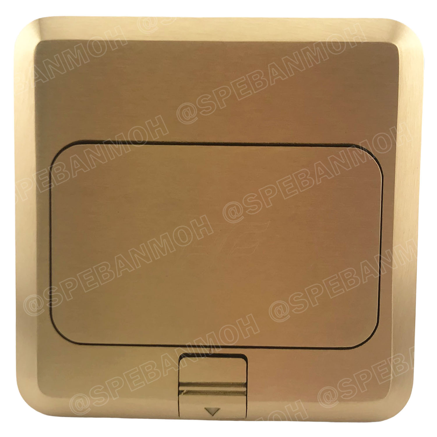 [ 1ชิ้น ] SF6120-Gold เต้ารับฝังพื้น AC Pop-up สีทอง Gold 10A 250VAC POP-UP Floor Outlet POPUP เต้ารับฝังพื้น 2 ช่อง ชุดเต้ารับฝังพื้น 3ขา 2ช่อง BF ชุดเต้ารับ เจาะพื้น เต้ารับฝังโต๊ะ TABLE SOCKETS เต้ารับแบบใช้เท้าเปิด