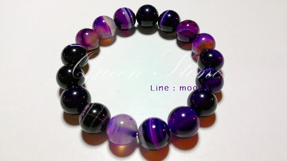 อาเกตสีม่วง 10 มิล