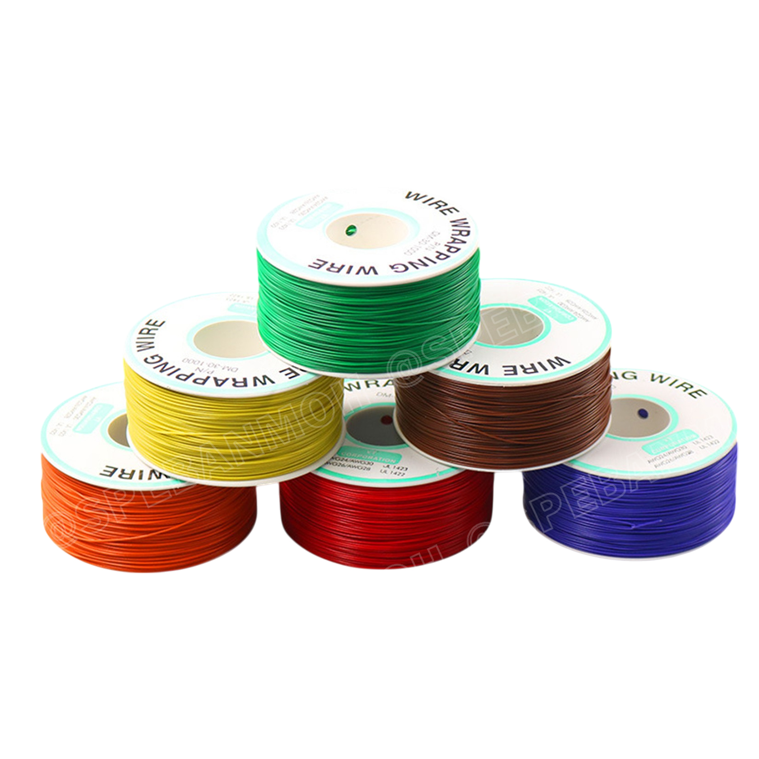 [ 1 ม้วน/230เมตร ] HKSL-30-230 สายไฟเดี่ยว แกนแข็ง 30AWG 80°C 300V UL1423 Hook Up Wire สายจั๊ม โฟโต้บอร์ด UL 1423 สายจั๊มเบรดบอร์ด สายเดี่ยวแกนแข็ง สายวายริ่ง แกนเดี่ยว 30 AWG 0.050 sq mm