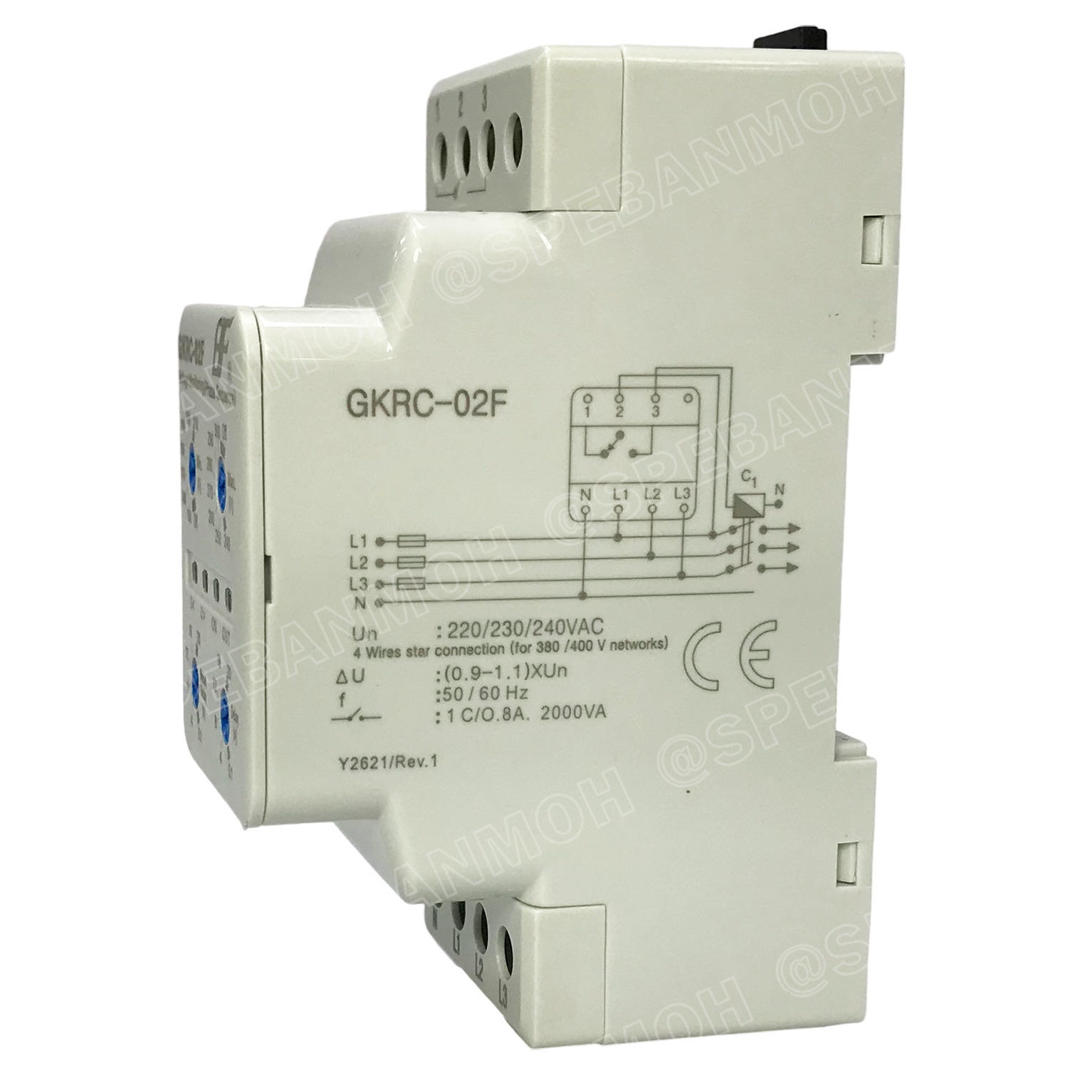 [ 1 ชิ้น ] GKRC-02F PHASE PROTECTION RELAY 3เฟส 4สาย 3P 4W 3Phase เฟสโปรเทคชั่นรีเลย์ อุปกรณ์ป้องกันแรงดันไฟตก Voltage Monitoring Relays Phase Protection อุปกรณ์ป้องกันแรงดันไฟตก ไฟเกิน 380VAC