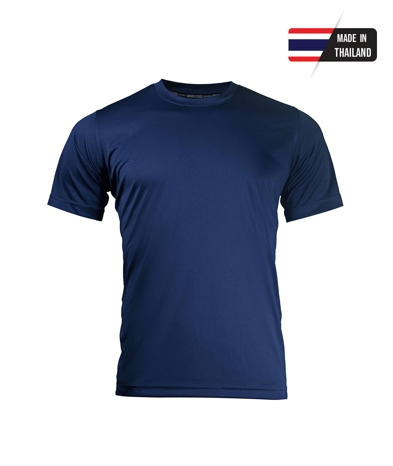 เสื้อคอกลม คอกลมแขนสั้นลาโรย ไมโคร 100% สีกรม ใส่สบาย ระบายเหงื่อได้ดี