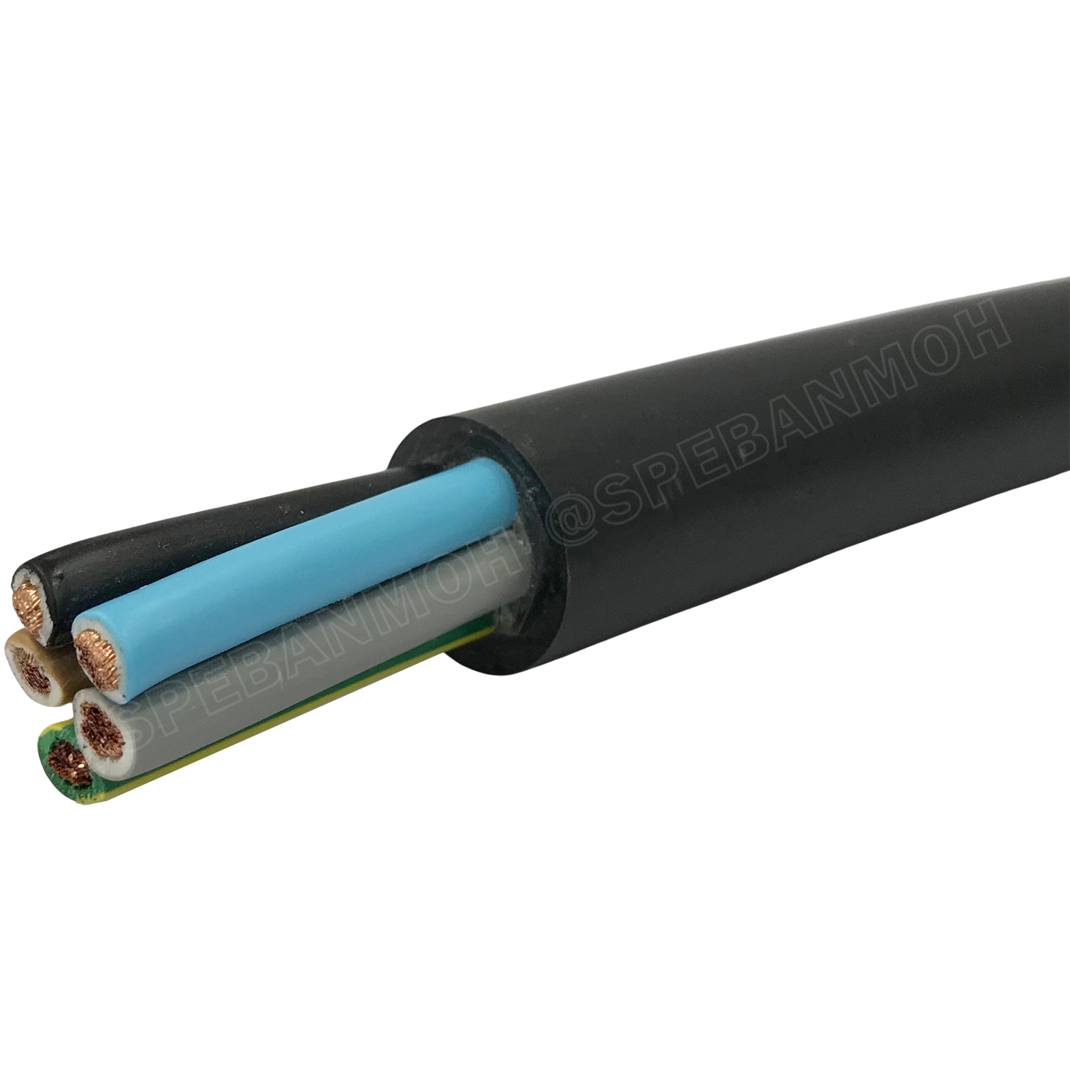 [ 1 เมตร ] VCT-G 4X10.0/10.0 สายคอนโทรลและสายอ่อน 5Gx10 mm2 Flexible annealed copper 4 คอร์ + กราวด์ x 10.0 sq.mm VCT 4C+GRD VCT 5คอร์ VCT 5C X 10.0 สายVCT สายไฟเมน สายไฟบ้าน สายปลั๊ก VCT AC Power Cable สายพาวเวอร์ สายดำ VCT Cable สายไฟ วีซีที กราวด์