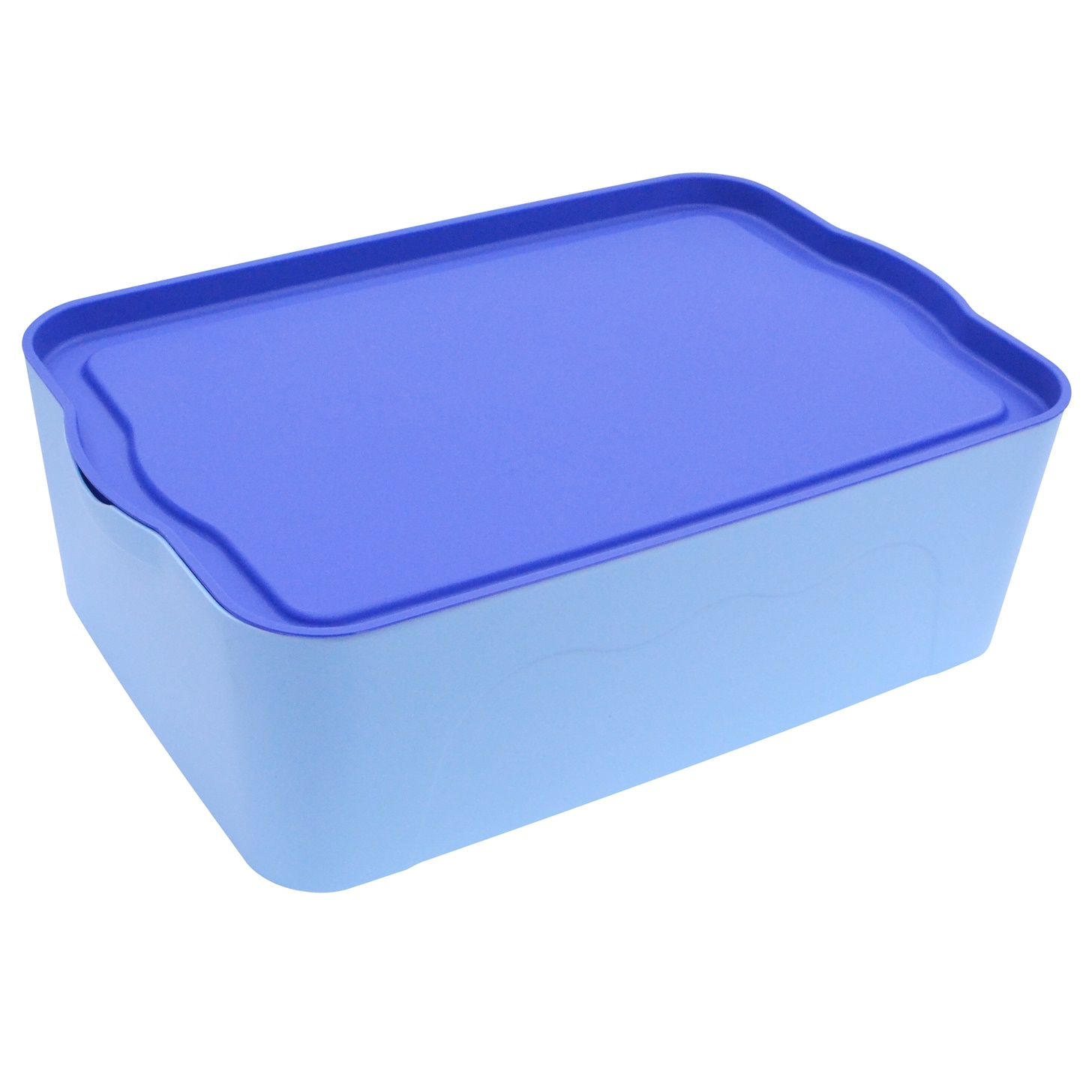 PL-002/2 BLกล่องพลาสติก-กลาง สีฟ้า