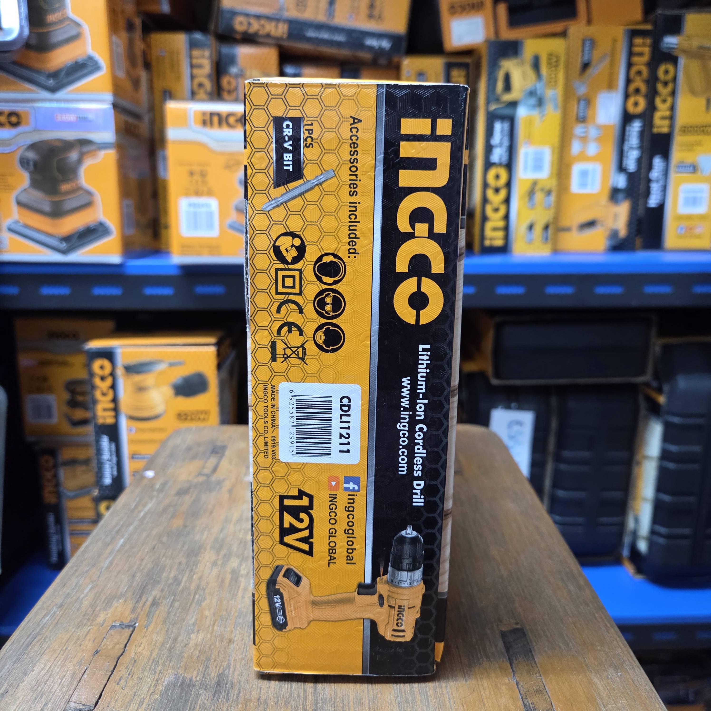 INGCO CDLI1211 สว่านไขควงไร้สาย12V แบต1.5Ahx1 แรงบิด 20 Nm. รุ่น ECO ไม่มีเกียร์ปรับ