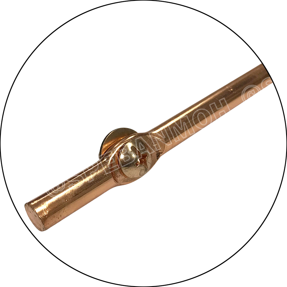 [ 1ชิ้น ] บาร์ทองเหลือง แท่งกราวด์ Ground Bar Ground Rod แท่งกราวด์ กราวด์ร๊อดชุบทองแดง Screw Type แท่งกราวด์ ชุบทองแดง หลักดิน Grounding Electrode Earth Electrode แท่งหลักดิน