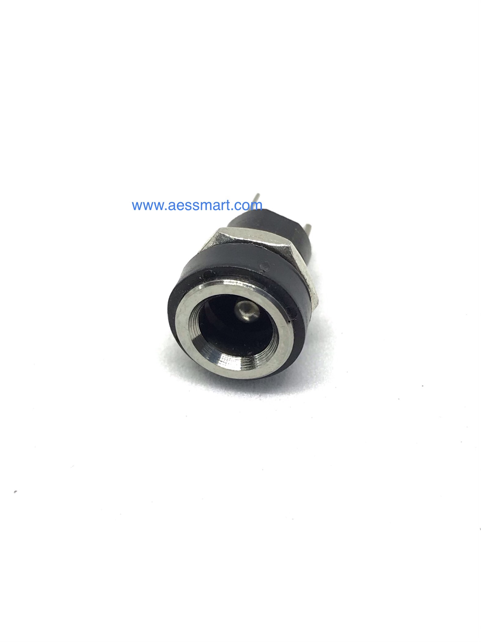 DC POWER JACK ติดแท่น 2.1mm,2 Pins สีดำ