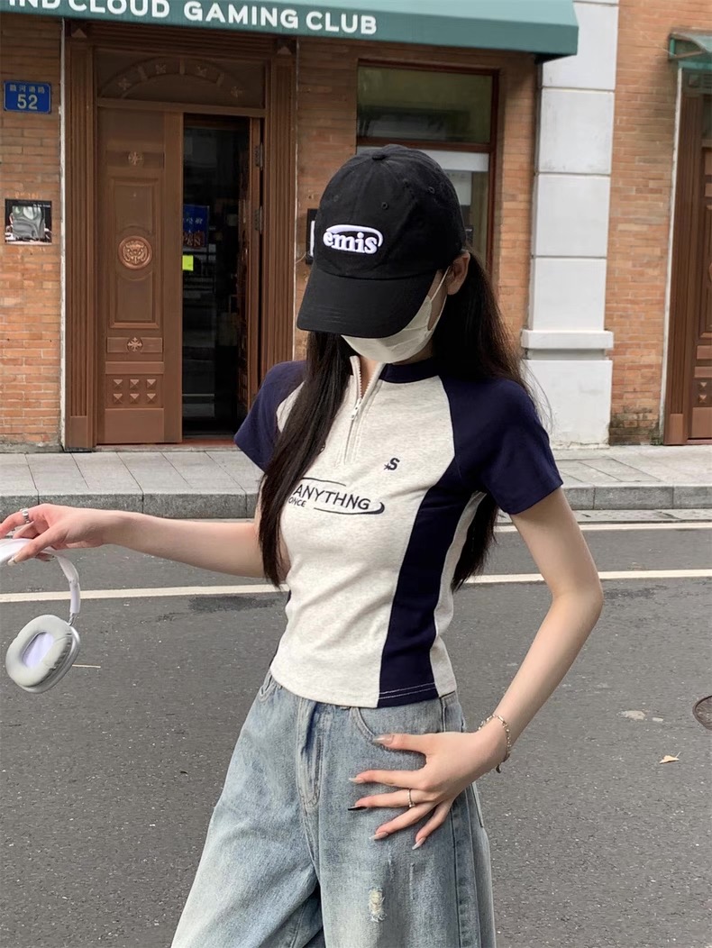 Anything zipper tee เสื้อยืดแต่งซิป