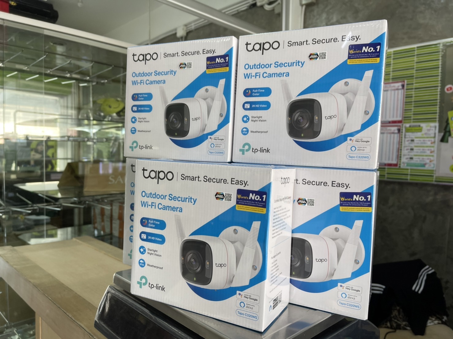 TP-LINK Tapo C320WS Outdoor Security Wi-Fi Camera 2K QHD บันทึกทุกภาพด้วยความคมชัดระดับ 4MP crystal-clear รับประกันศูนย์ไทย 1 ปี
