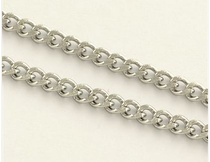 โซ่สแตนเลส ข้อบิดเกลียว ขนาด 4x3x0.8mm 1 ม้วน ยาว 50 เมตร พรีออเดอร์
