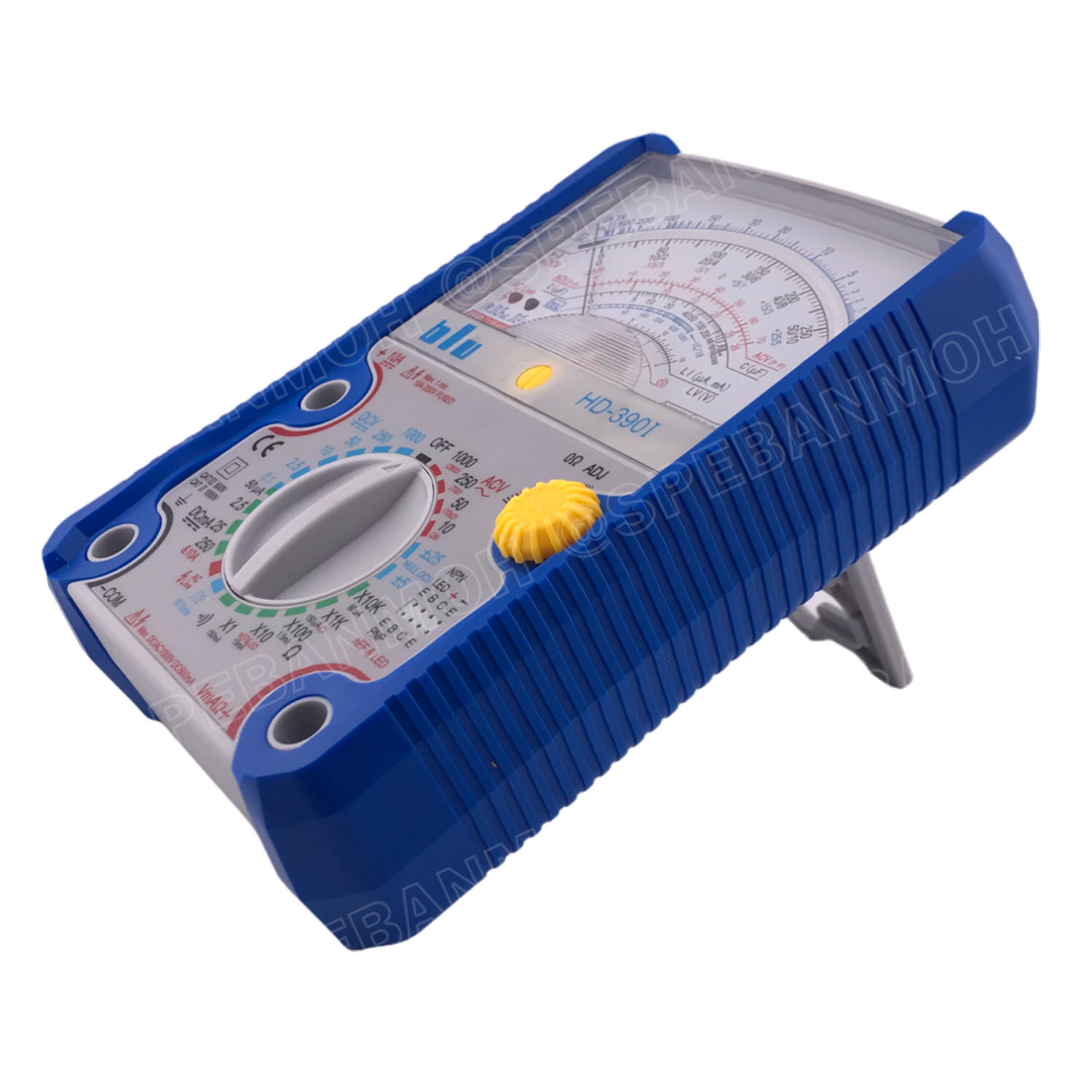 [ 1เครื่อง ] HD-390I มัลติมิเตอร์แบบเข็มอนาล็อก Blu Professional Analogue Multimeter มิเตอร์วัดไฟ วัดโวลต์ วัดกระแส มิเตอร์ AC DC มิเตอร์เข็ม วัดกะแส มัลติมิตเตอร์ แบบเข็ม กระแสตรง กระแสสลับ ค่าความต้านทาน 100VAC/DC DC500mA CATIII แม่นยำสูง