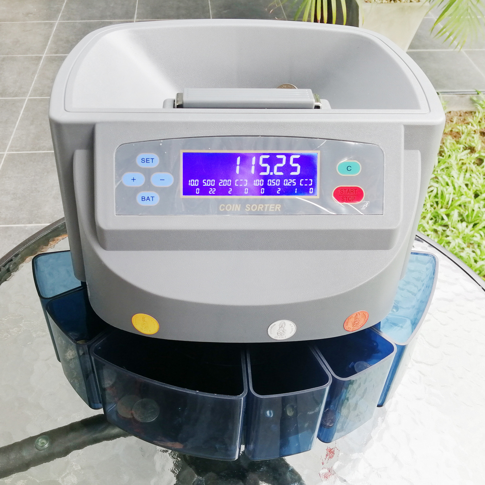 เครื่องนับเหรียญ คัดแยกเหรียญ Coun counter, Coin sorter PHET รุ่น XD-9005