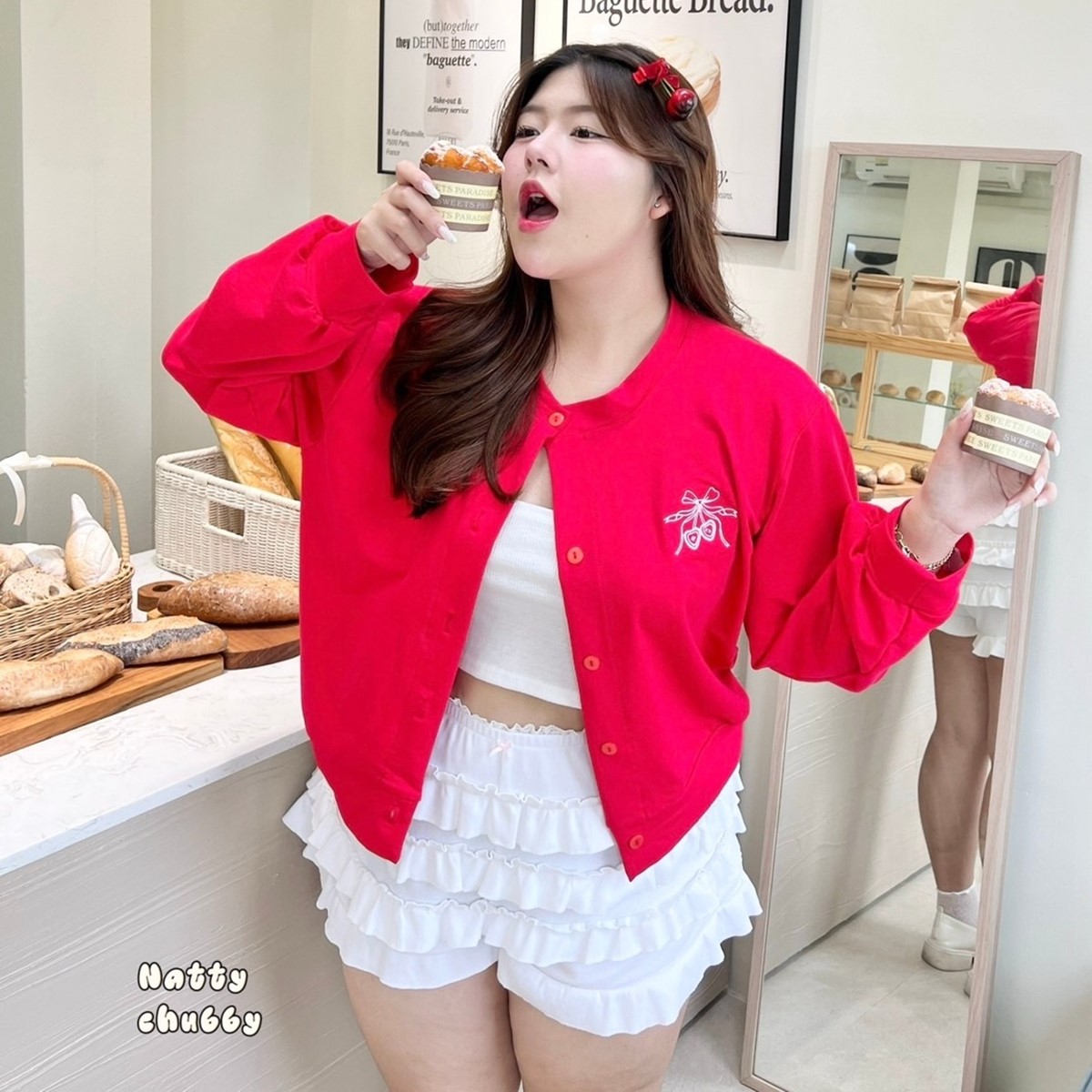 J052 เสื้อแขนยาว ผ้ายืดได้เยอะ หน้าผ้า52นิ้ว