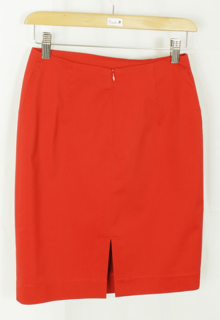 กระโปรงแฟชั่น&ทำงาน กระโปรงทรงสอบ ผ้าคอตต้อนญี่ปุ่นสีส้ม-อมแดง / SK-105