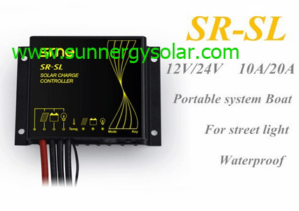 โซล่าชาร์จเจอร์กันน้ำ PWM10A 12/24V ตั้งเวลาเปิด_ปิดไฟถนน
